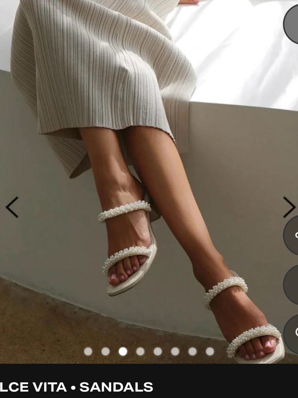 Dolce Vita River Pearl sandal heels in Vanilla